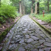 大神山神社奥宮まで続く石畳