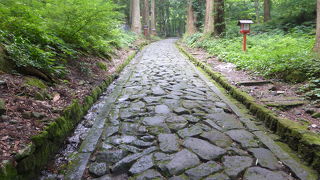 大神山神社奥宮まで続く石畳