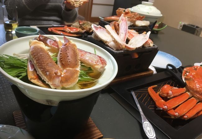 冬の蟹と温泉