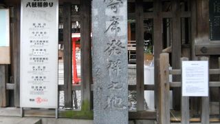 下谷神社の境内に建っています