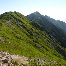 大山山頂から見た剣ヶ峰