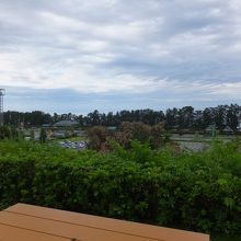 左手の展望台からの景色