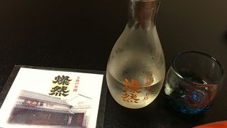 岡山駅東口にある会席料理店 藤ひろで、岡山の焼酎、日本酒を楽しみました。