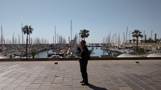 沢山の豪華ヨットも停泊