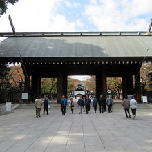 第二鳥居の向こうが「神門」