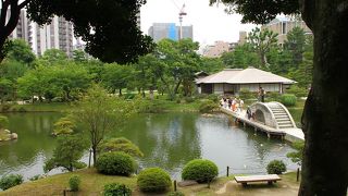 日本庭園がきれい、縮景園