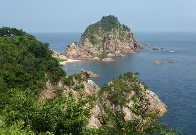 野生の菜の花が咲く島