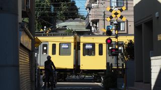 かわいい黄色い電車