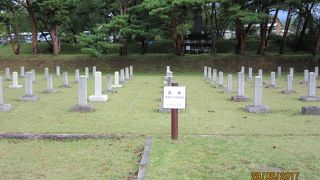 雪中行軍兵士が眠る。