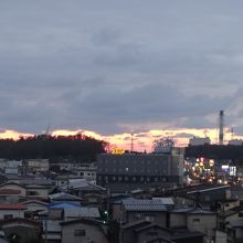 夕日が見えます