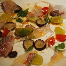 色とりどりの前菜