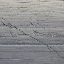 着色が無い岩絵、しっかりとした痕跡が残っています