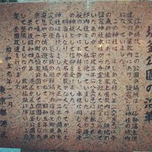 由来が書かれた石碑