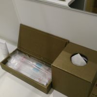 歯ブラシとくしが箱に入ってました