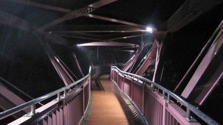 鶴仙渓に架かるユニークな形の橋
