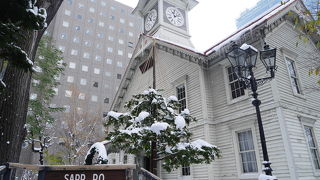 冬模様の時計台