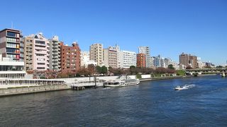 吾妻橋などからダイナミックが風景が楽しめます。