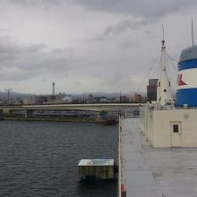 摩周丸の甲板から