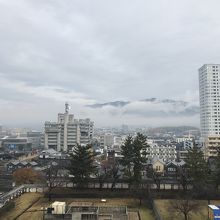 甲府の町を見渡せる