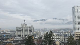 甲府城跡から見る甲府の景色
