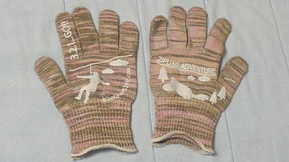 ジップラインのオリジナル軍手がかわいかった