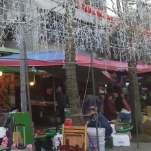 夜はキラキラしてたであろう電飾とともに。