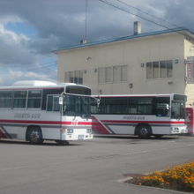 ニセコバスのハブ（？）の一つ、寿都バスターミナルの様子