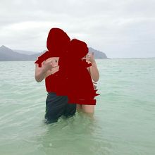 あいにくの雨のサンドバー