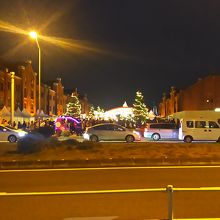 イルミネーションがきれいな赤レンガ倉庫