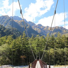 途中のつり橋
