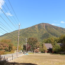 ここから見えた男体山