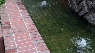 水が流れていて癒されます