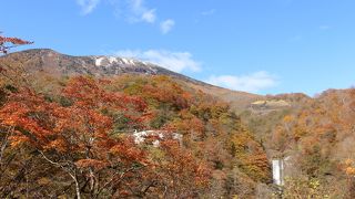 下りの道から、紅葉がよく見えました