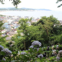 由比ヶ浜も見えます