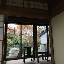 部屋からの眺め。落ちついた静かな空間でした。