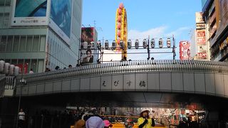 道頓堀を川から眺める