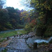 景色の良い山中温泉の遊歩道