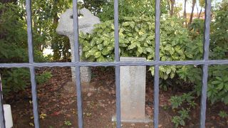 柵の中に碑がありました