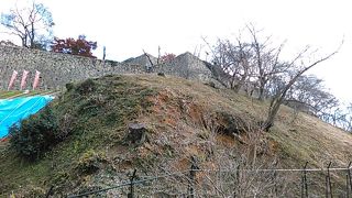 再建された小さな櫓が丘の上に在ります