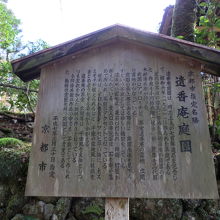 ［京都市指定名勝　遺香庵庭園］の立て札です。