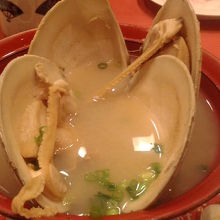噴火湾産白蛤の味噌汁