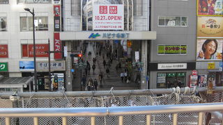 賑やかなアーケード商店街