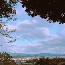 高台からの京都の街の風景
