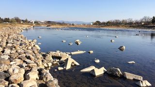 普段は穏やかな川です。