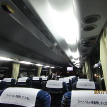 リムジンバス車内、この日はガラガラでした。