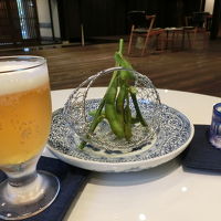 ウェルカムドリンクに山形ならでは枝豆