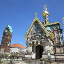 ロシア正教会と結婚記念塔
