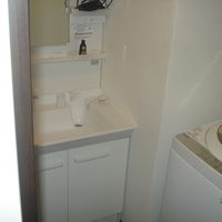 洗面所と洗濯機です。