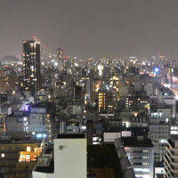 夜景。遠巻きに京セラドームやＵＳＪが見えます。