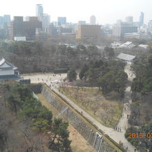 展望室から見下ろす城内